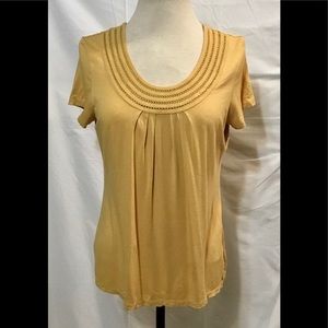 Dress Barn Gold Short Sleeve Top